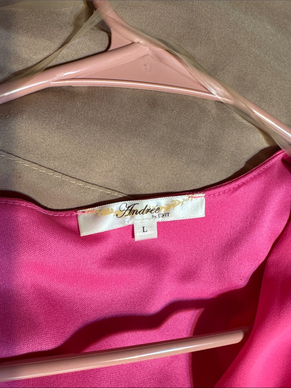 ANDREE BY UNIT Hot Pink V-Neck Mini Dress - Picture 4 of 7